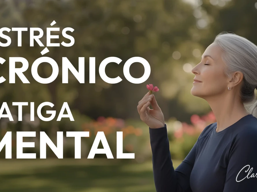 Persona meditando en calma para liberarse del estrés crónico.