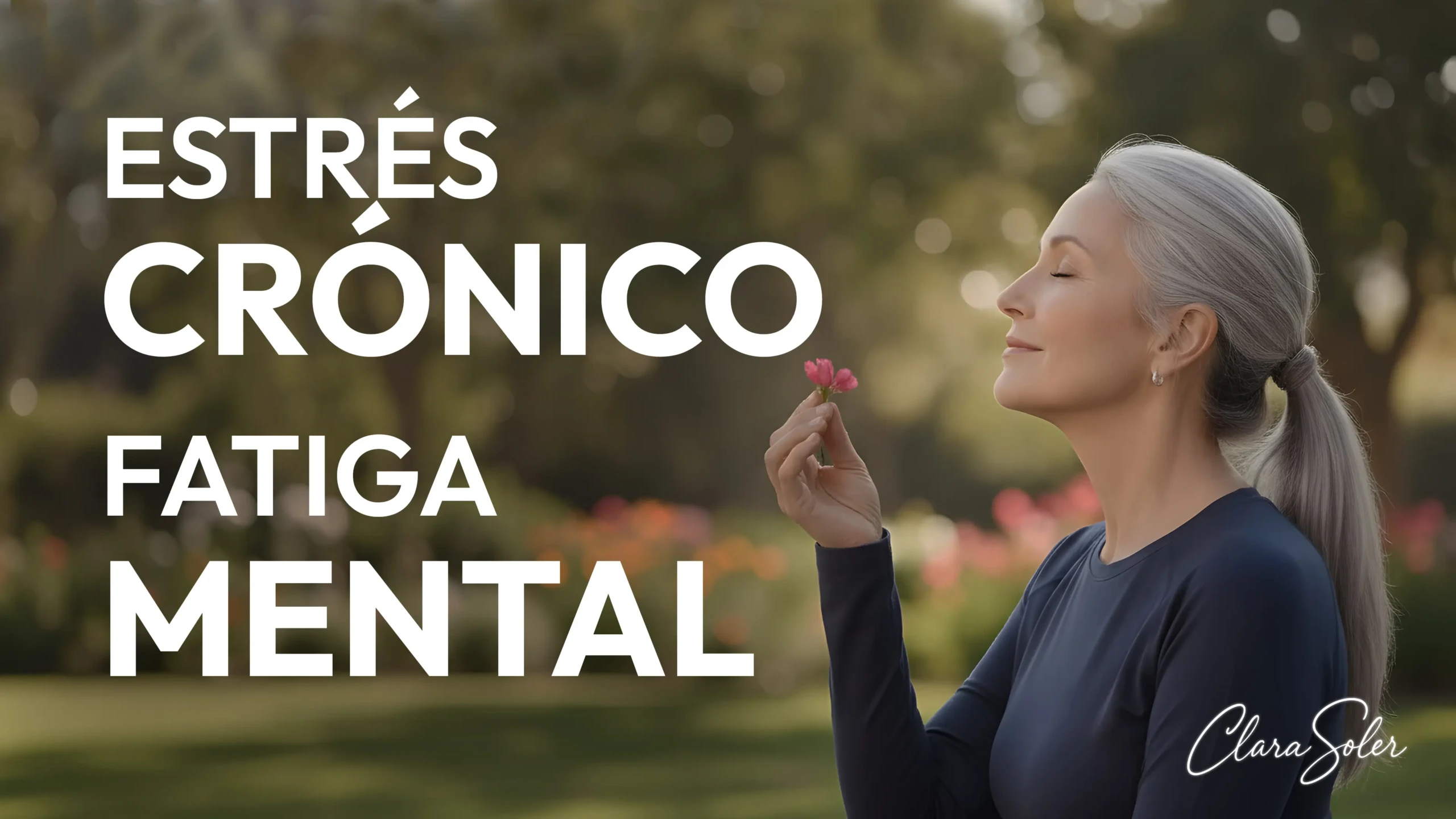 Persona meditando en calma para liberarse del estrés crónico.