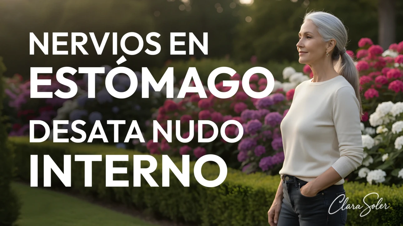 Persona meditando para liberar el nudo en el estómago